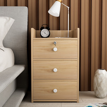 Bed head cabinet minimalist modern bedroom with lock bedside cabinet Easy three drawers headboard containing cabinet special price bed head cabinet