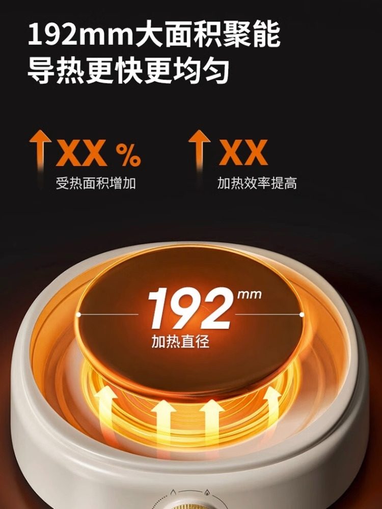 Joyoung Electric Hot Pot Pot Household Electric Cooking Pot Split Multi-Functional Frying Electric Hot Pot Large Capacity Cooking Non-Stick Pot