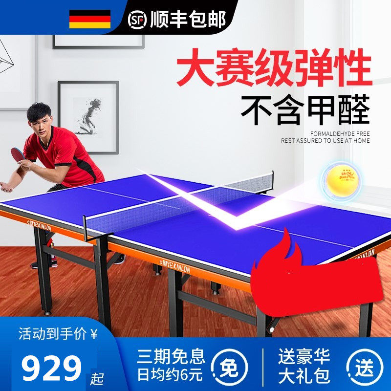 Standard Type Race Case Bench Double Bird Home Ping Pong Table Indoor Can Fold with wheel mobile Ping-pong table