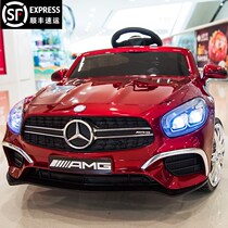 Benz baby rocking baby boy toy car Childrens electric car Four-wheels car with remote control can take a sitting person
