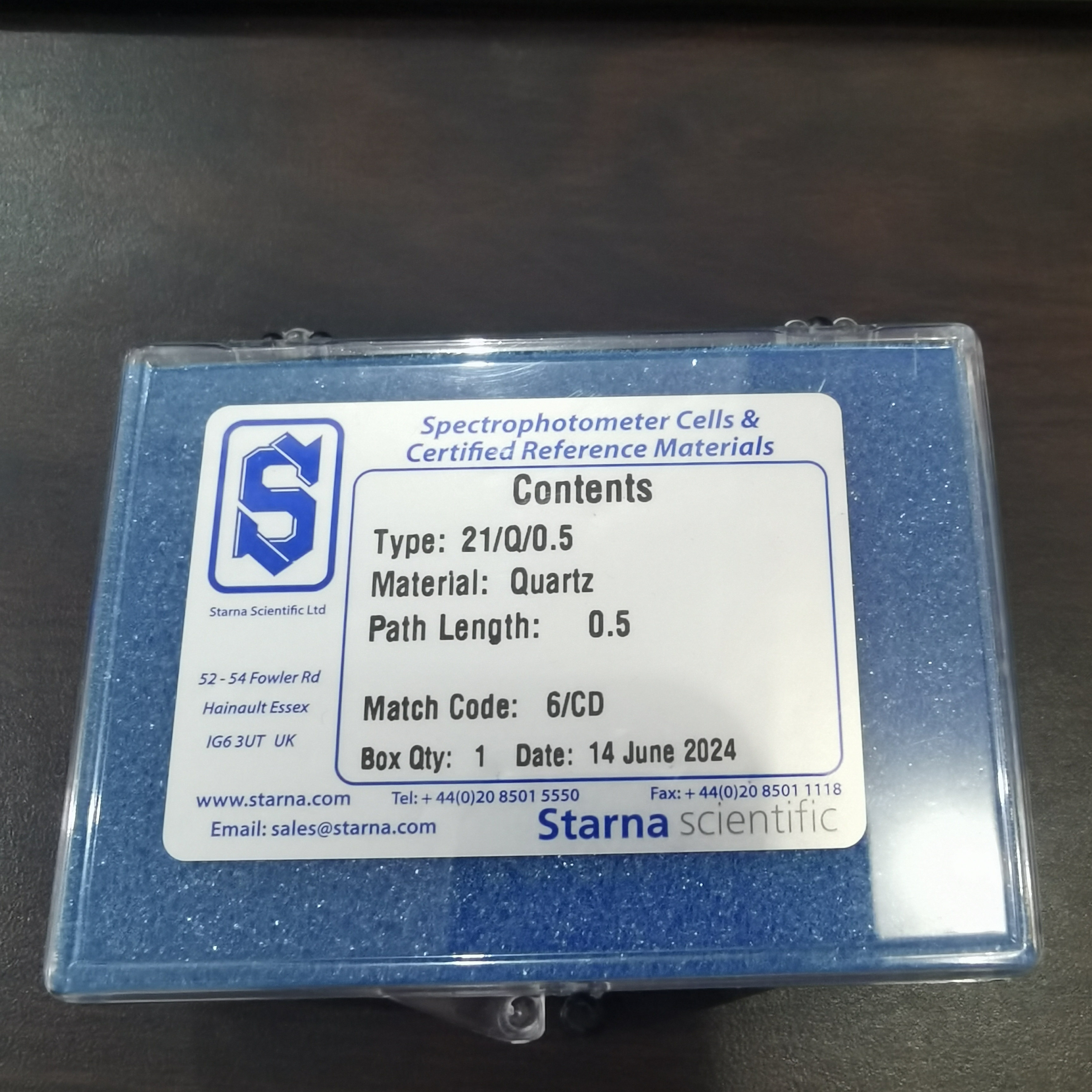 英国Starna 斯塔纳  圆二色谱比色皿  21/Q/0.5/CD
