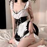Сексуальная униформа, нижнее белье, фартук, пижама, комплект с бантиком, с открытой спиной, стиль Лолита, косплей