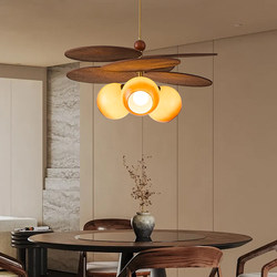 2026 New Restaurant Lamp, Mid-Century Style Chandelier, Wabi-Sabi Style, French Retro Designer Bar Counter Zhongshan Lighting Fixtures