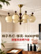 French-Style Antique All-Copper Living Room Chandelier, Wabi-Sabi Style, American Retro Main Light for the Hall, Full-Spectrum Eye-Protecting Lighting for the Bedroom
