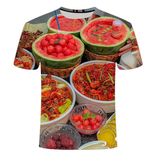 Летняя прохладная футболка подходит для мужчин и женщин, комплект, 3D, короткий рукав