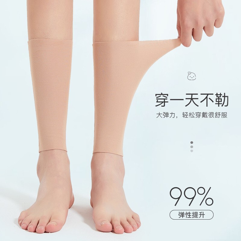 Scar-Covering Leg Sleeves, Tattoo-Covering Calf Sleeves, Warm Footless Sports Yoga Air-Conditioned Fitness Ankle Socks for Women