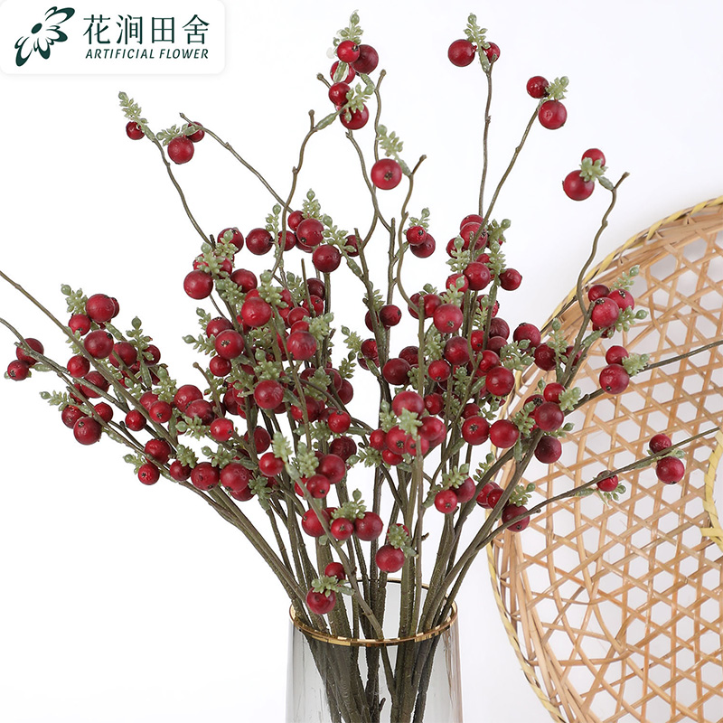 Winter Blue Fruit Simulation Spends 2021 New Living Room False Fittings with High - end Luxury Flower Decoration Bouquet
