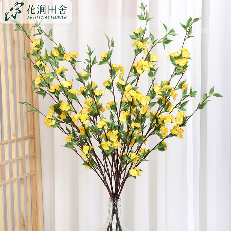 Du pear flower simulation flower 2021 new living room fake flower decoration decoration high-end light luxury flower decoration bouquet high branch