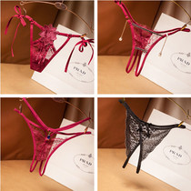 Spice Briefs Feminine Tinged Trousers Delight Transparent Mesh Yarn Hollowed-out Lace Fire Horseradish Free Off Tpants