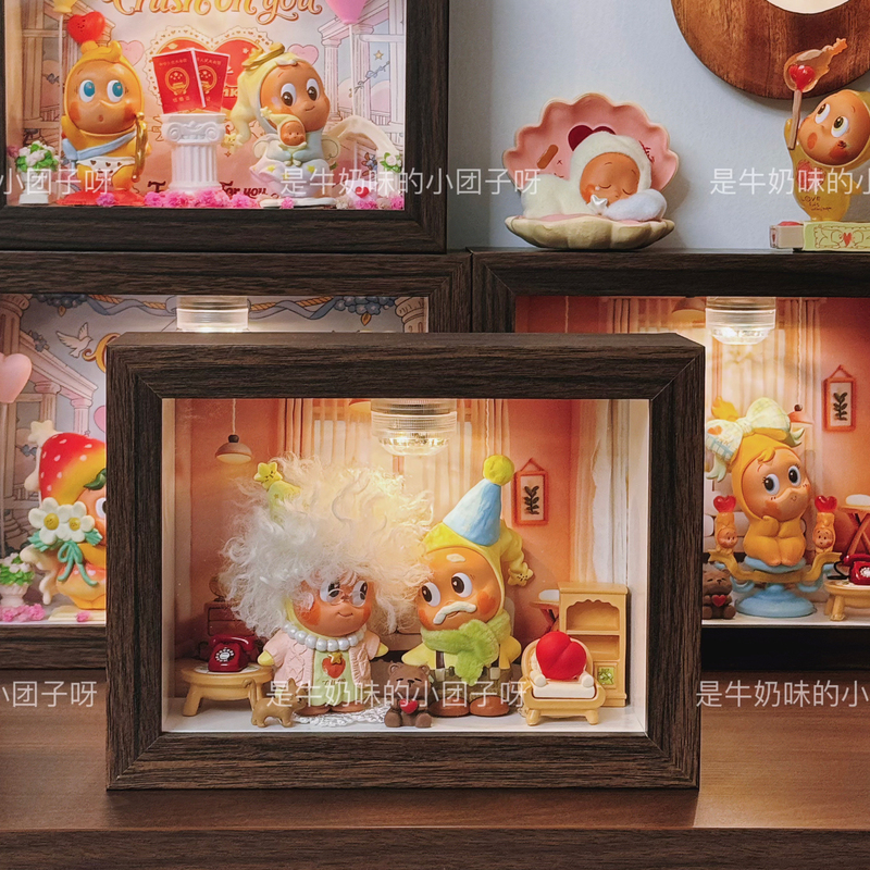 Star People Heartbeat Display Box Scenery Figurine Blind Box Storage Frame DIY Scene Frame Desktop Ornament
