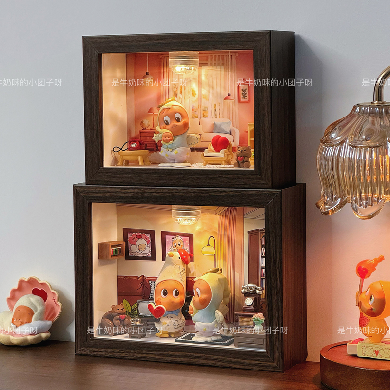 Star People Blind Box Scenery Photo Frame Heartbeat Series Figurine Storage Display Stand Desktop Ornament