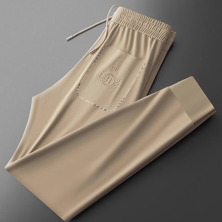 2025 Summer High-End New Men's Light Luxury Quick-Drying Wrinkle-Resistant Ice Silk Slim-Fit Jogger Casual Pants 2025 Summer High-End New Men's Light Luxury Quick-Drying Wrinkle-Resistant Ice Silk Slim-Fit Jogger Casual Pants