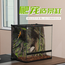 CM reptile landscaping tank large rainforest reptile landscaping tank tree habitat landscape simulation plant lizard snake rainforest tank