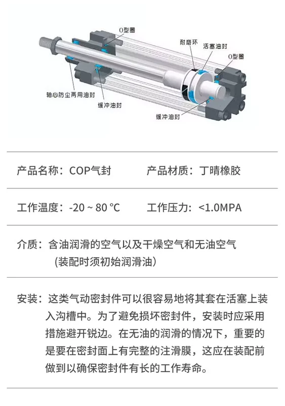 Vòng đệm xi lanh SC Vòng đệm piston loại O đôi loại COP Vòng đệm kín khí nén Xi lanh đệm dầu cao su chịu mài mòn của khách hàng Yade các loại phớt thủy lực phớt piston thủy lực