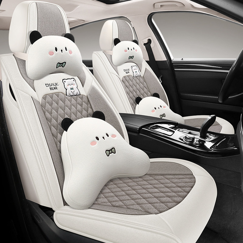 Чехол для автокресла льняной four seasons универсальная ткань для подушек Volkswagen Bora Lavida Sagitar golf чехол для сиденья 