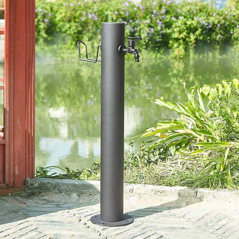 Outdoor black tap Anti-frost column outdoor garden Courtyard Water floor Yard Water Bolt full copper tap