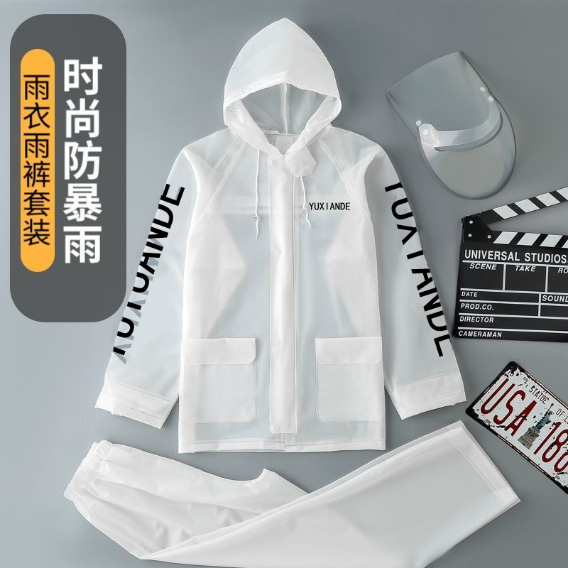 Raincoat for Delivery Riders, Rainproof Full-Body Raincoat and Rain Pants Set for Men and Women, New Adult Model, High-End Single-Person Rainwear for Electric Scooters Raincoat for Delivery Riders, Rainproof Full-Body Raincoat and Rain Pants Set for Men and Women, New Adult Model, High-End Single-Person Rainwear for Electric Scooters