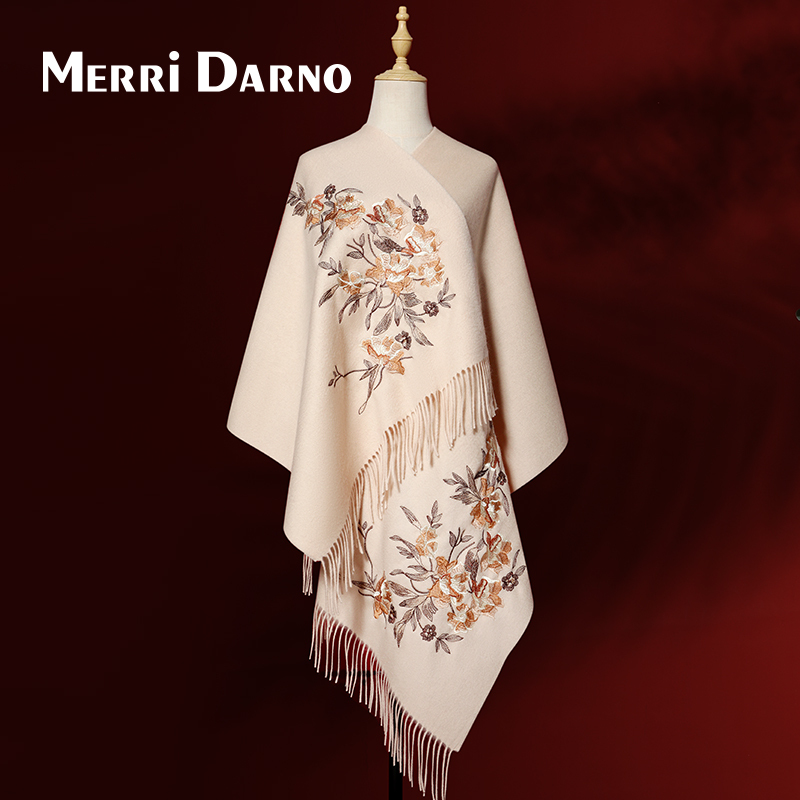Pure Wool Shawl for Air-Conditioned Rooms, Women's Outerwear, Cheongsam Scarf, Gift for Mom on Mother's Day, Neck Scarf Gift Box for Elders