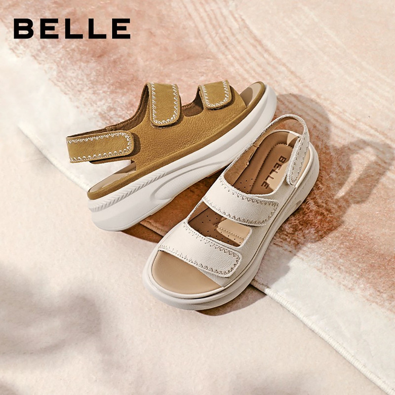 Belle Thick-Soled Height-Increasing Sports Sandals 2026 Summer Mall Same Style Velcro Breathable Women's F5T2Dbl6