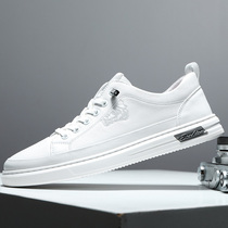 Europe Station 2022 Winter New Low Helps Genuine Leather Board Shoes 100 Hitch Casual Shoes Male Tide Card Soft Bull Leather Little White Shoes Man