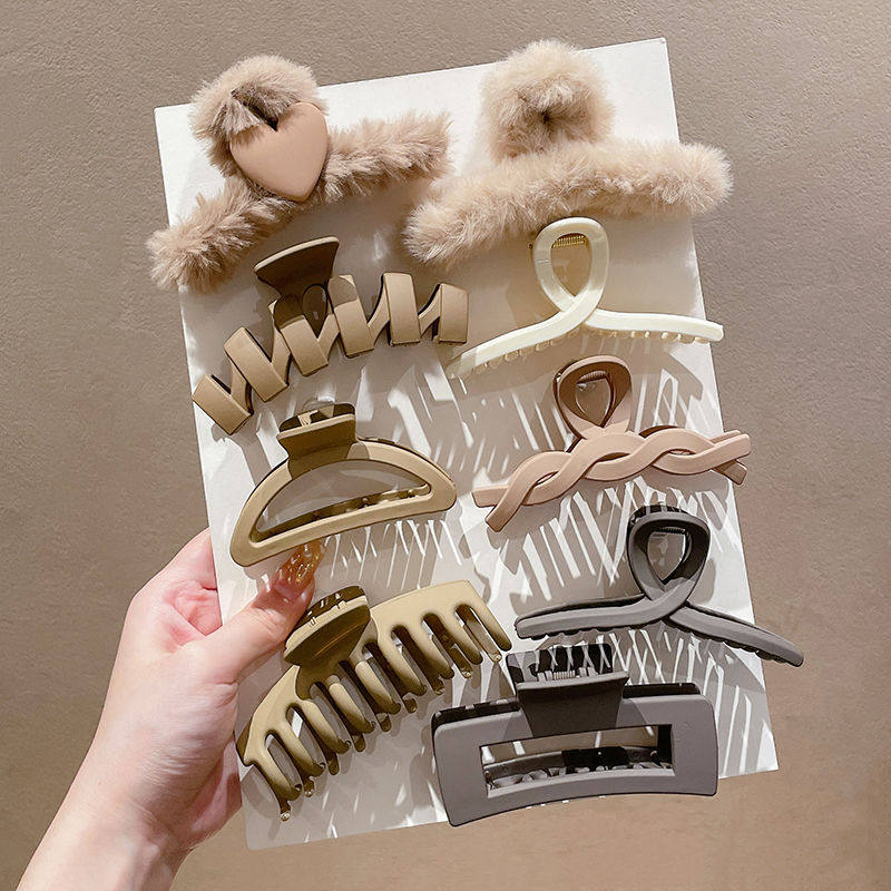 新作秋冬大型ヘアクリップ、高級レディースヘアクリップ、エレガントなシャーククリップ、インスタグラムスタイル、高価値。