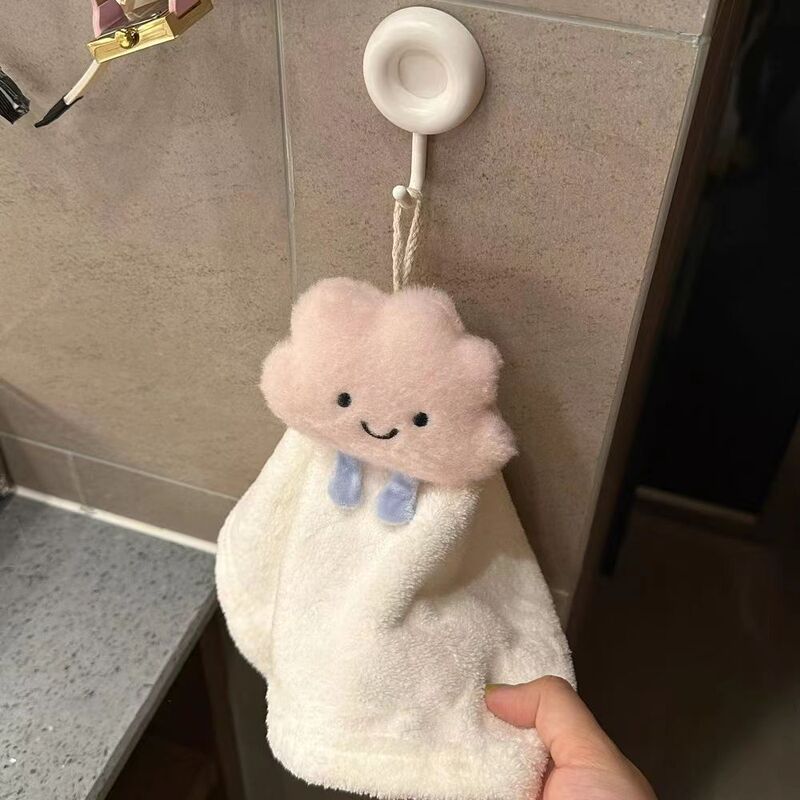 Cute Hand Towel, Absorbent Hanging Hand Towel, Thickened Bathroom Children's Cartoon Handkerchief, Square Towel, Hand Washing Towel