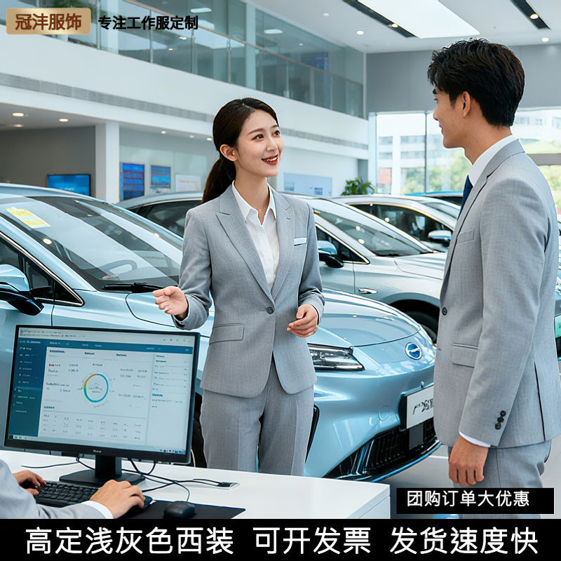 4S Store Non-Iron Light Gray Professional Suits Gac Aion Hyper Leopard Sales Consultant Workwear Wholesale