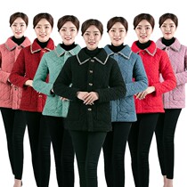 Small fragrant wind mommy cotton hood clothes female external wearing gush grown-up Thickened Winter Sky Short cook Apron Little Guy