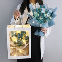 Handmade Bouquet Creative Diy Material Bag Send Boyfriend Valentines Time Gift Mens Scenotea Hugemen Gift Boxes