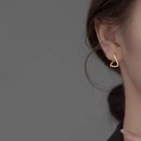 Серьги, креативная серебряная игла, популярно в интернете, простой и элегантный дизайн, серебро 925 пробы