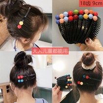 Han Style Inserts Dresser Liu Haicomb 100 Hitchhiking Clips Plastic Black Non-slip Dense Fluted Disc Hair Comb Adult Headwear