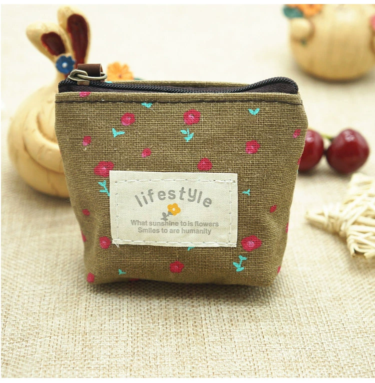 Hàn Quốc Creative Women Canvas Dễ thương Coin Purse Túi chính Ví nhỏ Túi tiền khuyến mại Đặc biệt