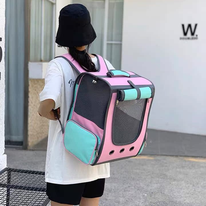 Cat bag cat go out portable bag cat backpack go out backpack cat bag space capsule pet bag folding breathable bag