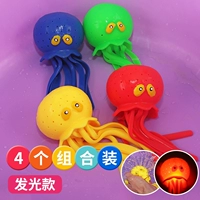 Улучшенный светящийся осьминог из четырех упаковок (красный, желтый, синий и зеленый).