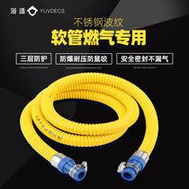 LPG pipe Natural gas pipe Household gas pipe gas stove connection metal explosion-proof rat bite hose