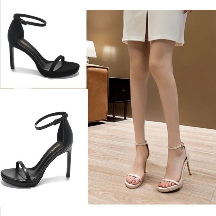Large Size High Heels for Summer, Paired with Skirts, Women's 2026 New Style Shoes, Sizes 41 to 43, Wide Feet, Thick Feet, Single Strap Sandals Large Size High Heels for Summer, Paired with Skirts, Women's 2026 New Style Shoes, Sizes 41 to 43, Wide Feet, Thick Feet, Single Strap Sandals
