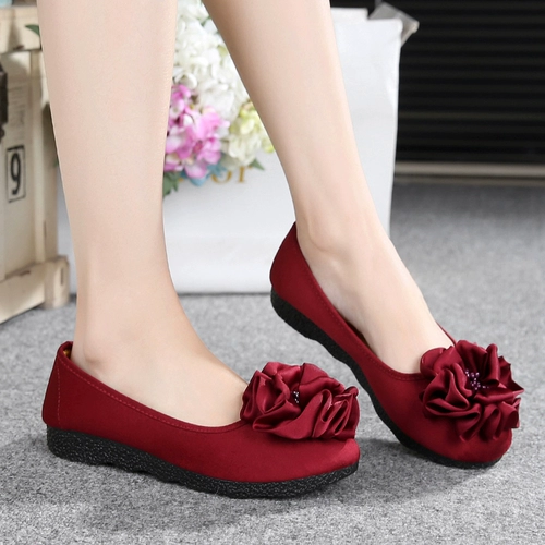 万和泰 Осенние слипоны, обувь, черные туфли, танцующая комфортная рабочая униформа медсестры