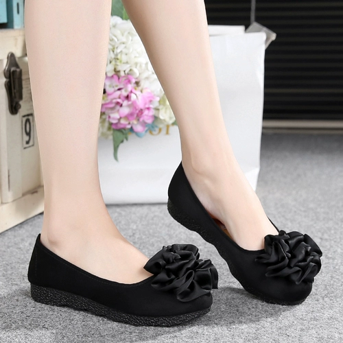 万和泰 Осенние слипоны, обувь, черные туфли, танцующая комфортная рабочая униформа медсестры