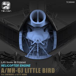 Toucan Bird Helicopter Mh/Ah-6J 3D Printed Engine Upgrade Kit Res-Tc-3D040