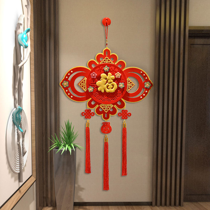 China Jifu Character pendant Cubism New house Qiao relocated Living room wall hanging decoration Moving into Residence Decorative Arrangement