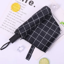 Fully automatic umbrella folding vinyl sunny rain dual use men and women double increase simple three fold student sunscreen parasol