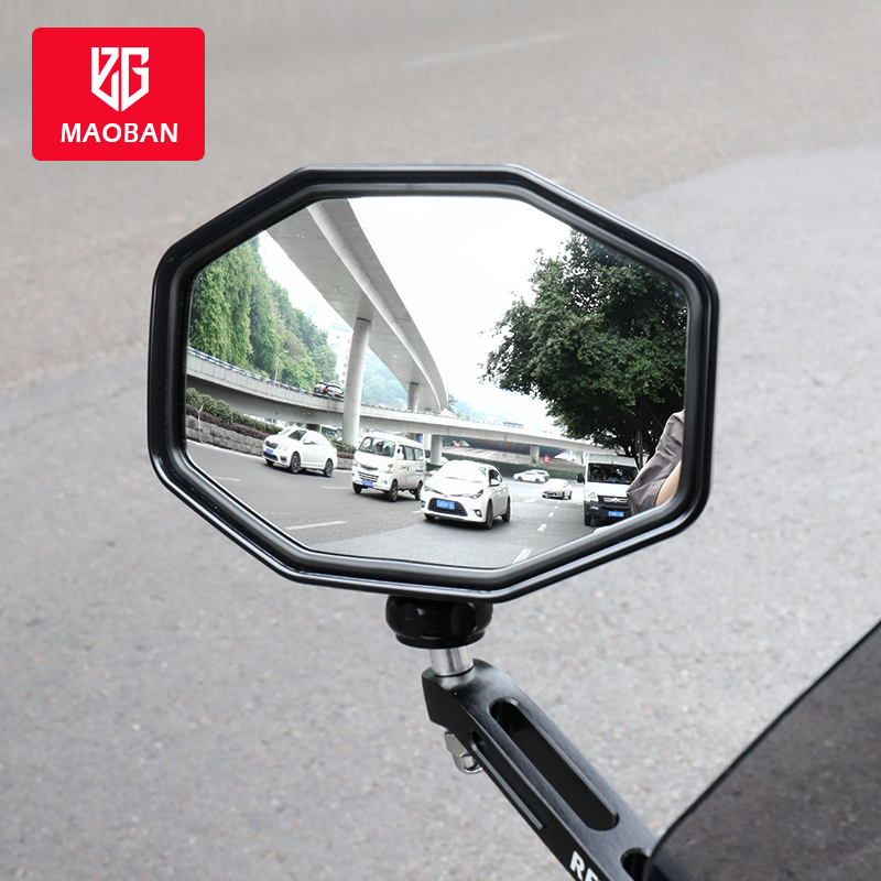 Motorcycle ultra - wide angle rearview mirror modified large field of horizon panorama glass 180 degree mirror