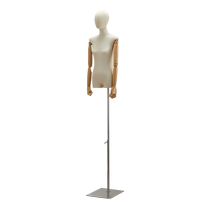 Clothing store props model narrow body flat Korean version flat chest Internet celebrity new dummy womens half-length clothes display rack