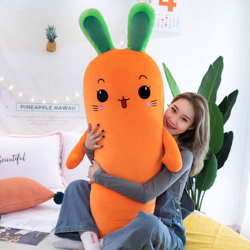 Carrot pillow long pillow cute rabbit plush doll doll bed sleeping doll doll girl
