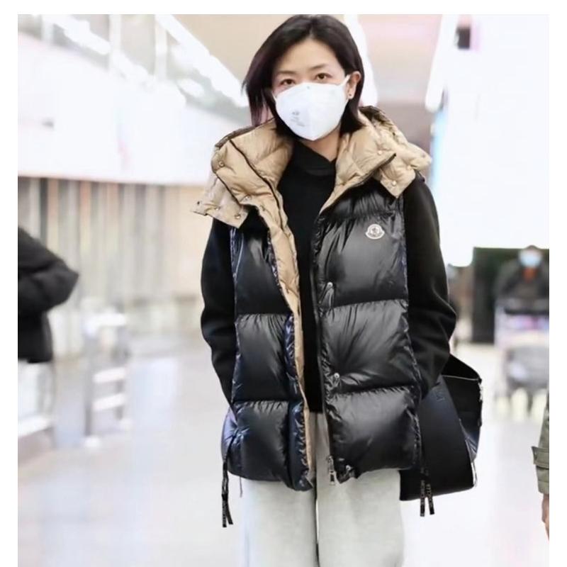2025 New Style Vest, Same Style as Wan Qian, Thickened down Vest, Black Glossy Vest for Women, Trendy Women's Style