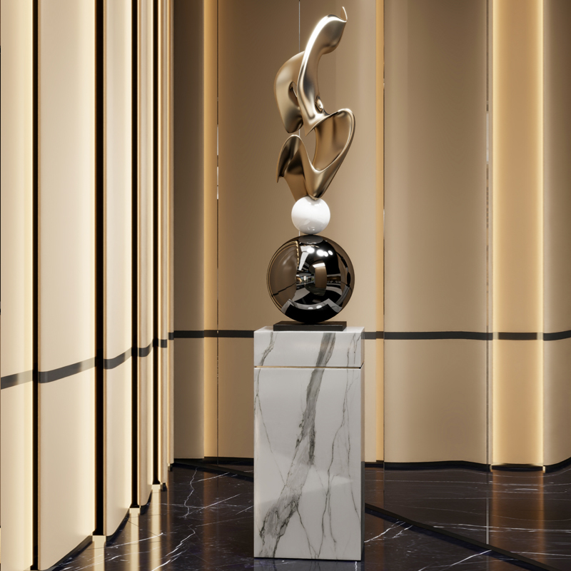 High-End Modern Niche Art Large Sculpture Floor-Standing Ornaments Hotel Lobby High-End Living Room Entrance Decoration High-End Modern Niche Art Large Sculpture Floor-Standing Ornaments Hotel Lobby High-End Living Room Entrance Decoration