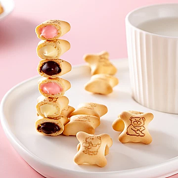 小熊饼干酸奶巧克力草莓口味饼干儿童零食[2元优惠券]-寻折猪