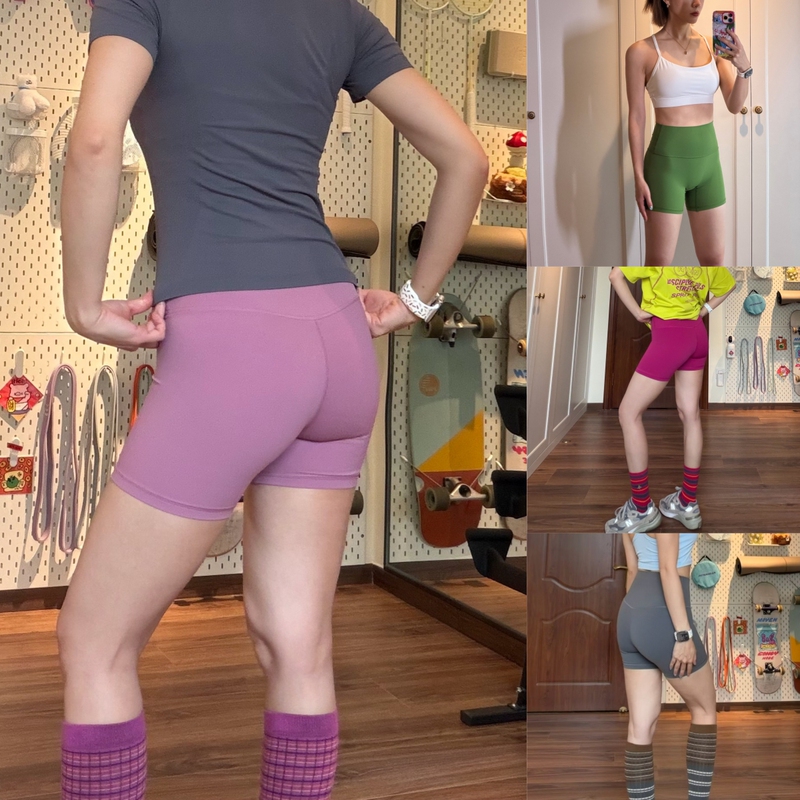 Ginngym High-Waisted Quarter-Length Shorts, Butt-Lifting, High-Elasticity, No T-Line, Upgraded Fabric, Fitness, Yoga, Weightlifting, Hyrox