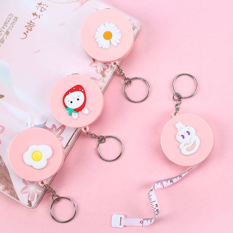 Cartoon Mini children small measuring tape measuring height measuring three-circumference measuring waist circumference chest circumference leather measuring tape soft ruler telescopic ruler