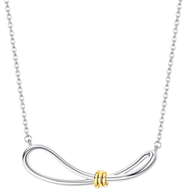 Fanci Fan Qi silver jewelry (love golden series) love knot necklace female niche design 18k